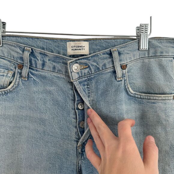 Citizens of Humanity Emerson Slim Boyfriend Sugarcoat Button Fly Jeans Womens 26 - Picture 4 of 10